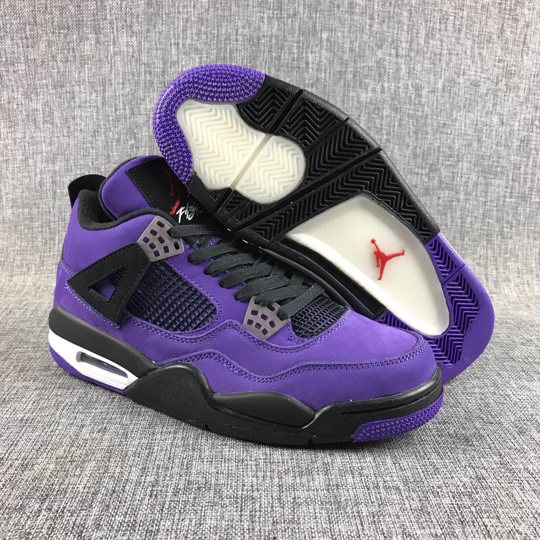 x Air Jordan 4 Purple Black Shoes